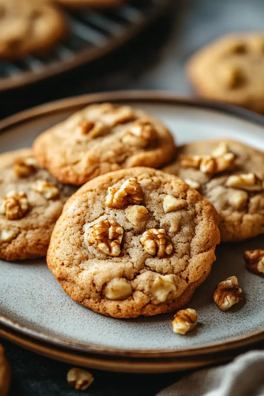 Close-up of banana cake mix cookies on a clean background