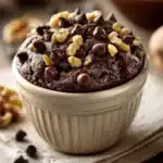Close-up of a chocolate muffin with rich textures and a clean background, perfect for chocolate muffin mix hacks.