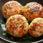 Close-up of low calorie chicken meatballs with a clean background