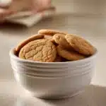 Close-up of sugar cookie ginger with a warm, inviting texture and golden-brown edges.