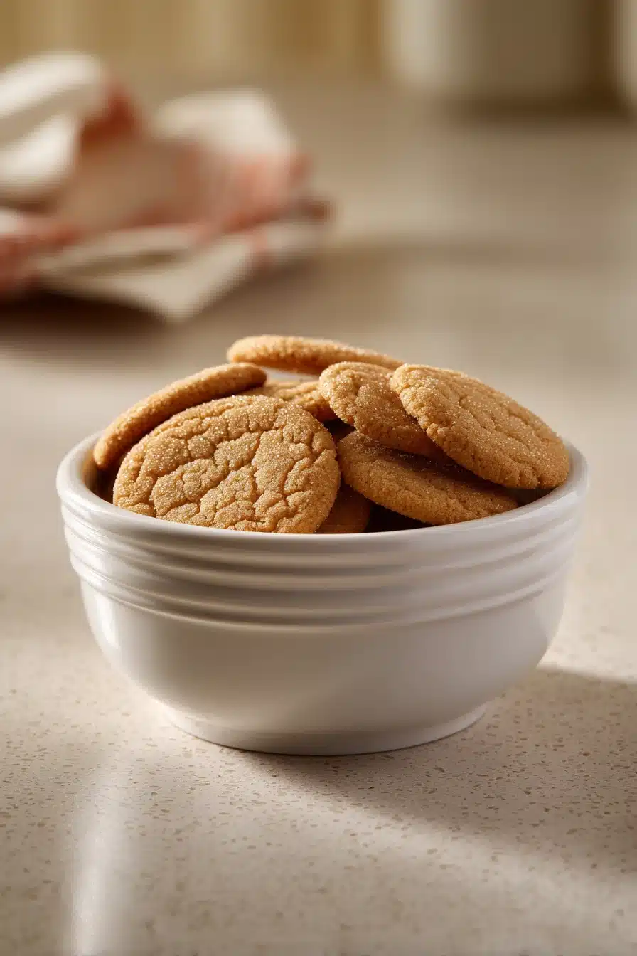 Close-up of sugar cookie ginger with a warm, inviting texture and golden-brown edges.