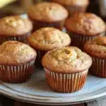 Close-up of a delicious banana muffin illustration with a clean background