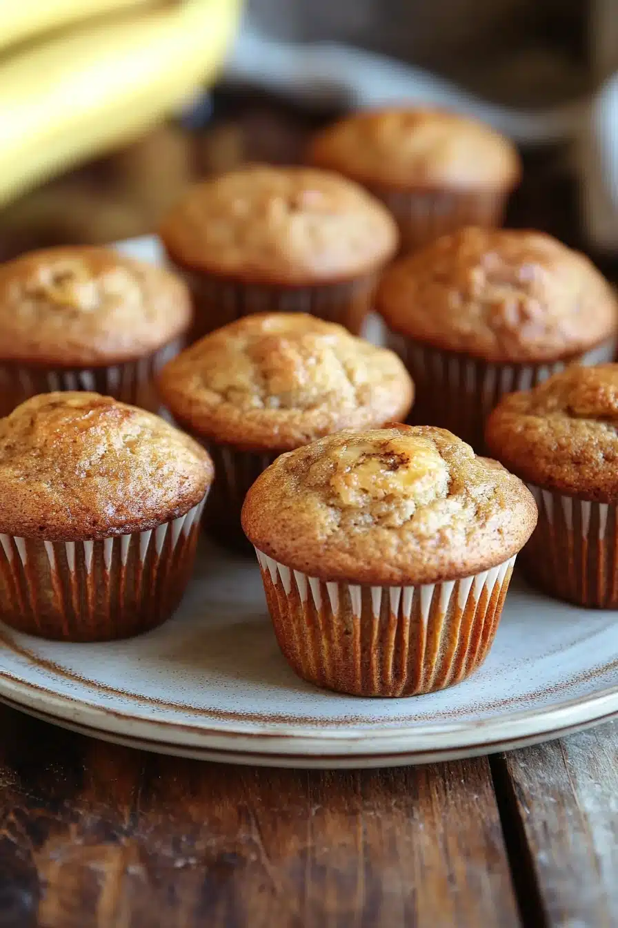 Close-up of a delicious banana muffin illustration with a clean background