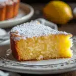 Close-up of a lemon cake with Italian ingredients, showcasing a bright and appetizing presentation.