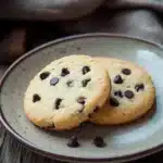 Close-up of shortbread cookies with chocolate on a clean background