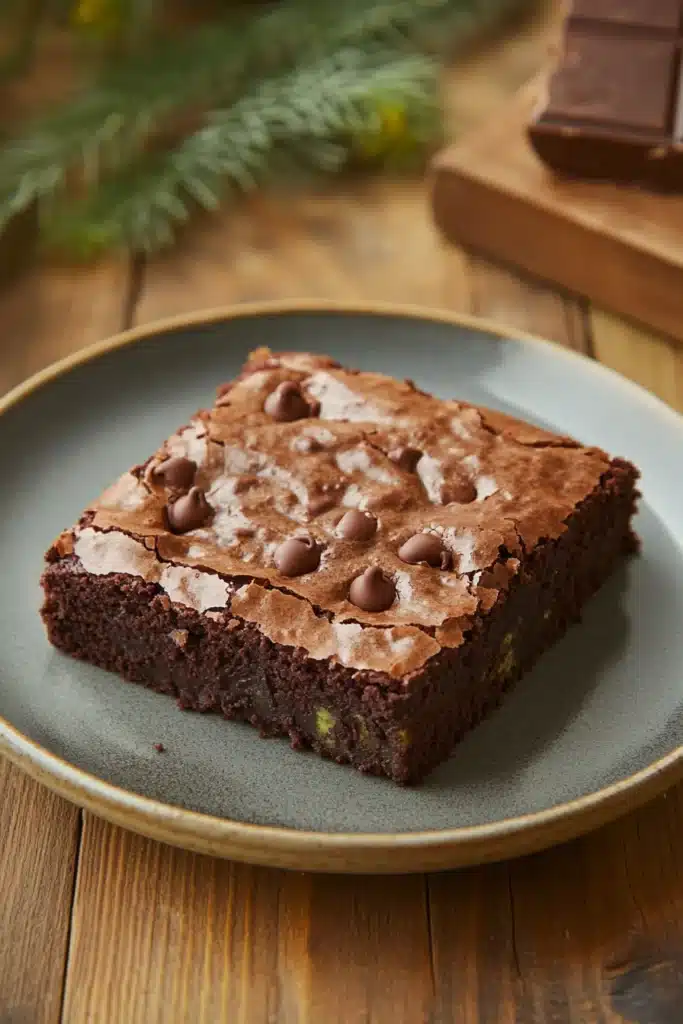 Close-up of zucchini sheet cake brownies with a clean background